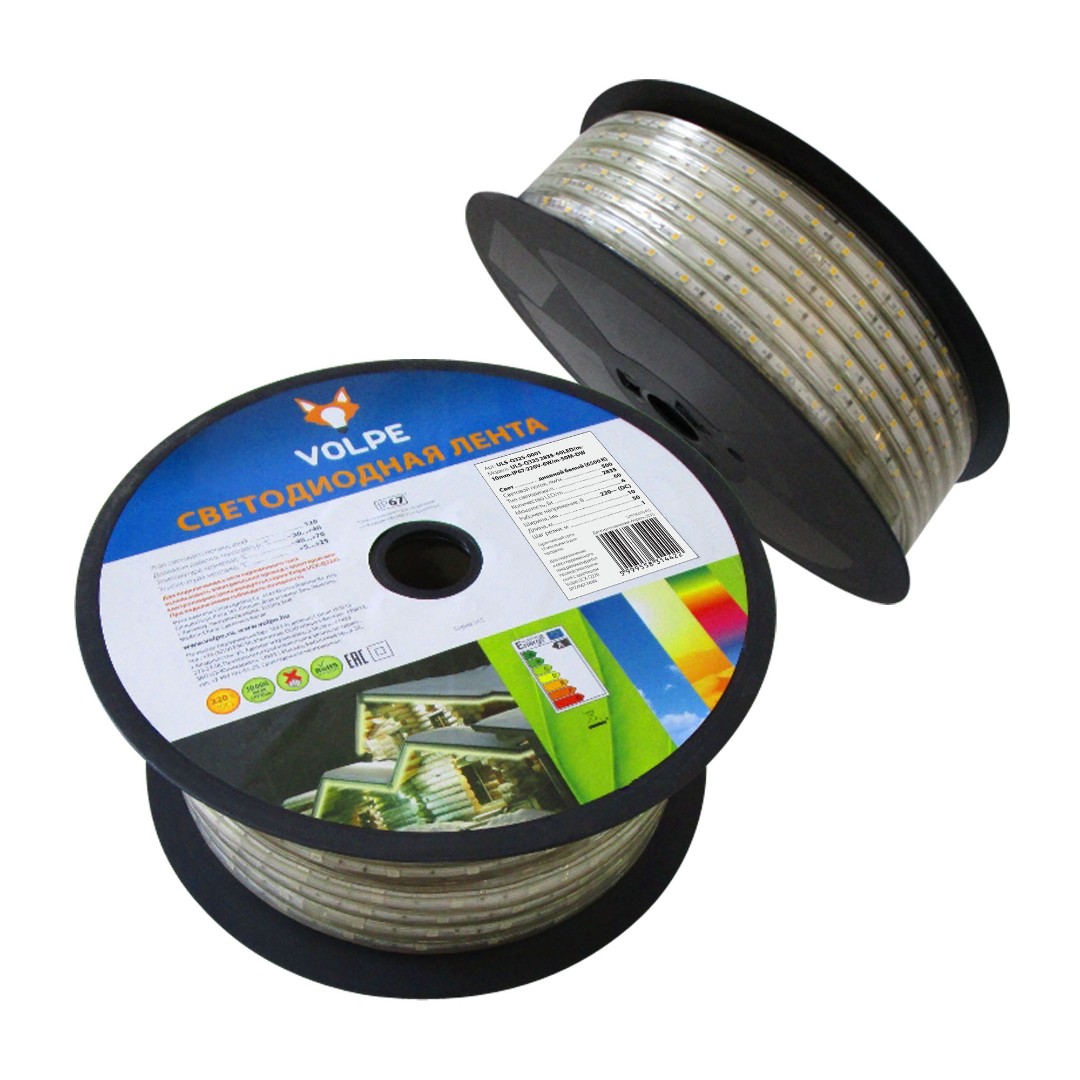 ULS-Q325 2835-60LED/m-10mm-IP67-220V-6W/m-50M-DW (метр)