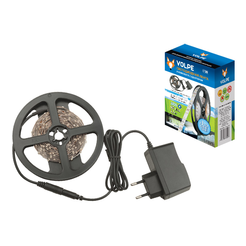 ULS-Q721 2835-60LED/m-IP20-2.5M-DW RRP24C00 Комплект светодиодной ленты 2.5м. IP20. Холодный белый с