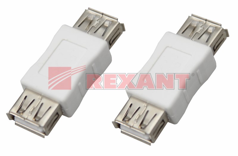 Переходник гнездо USB-А (Female)-гнездо USB-А (Female) REXANT